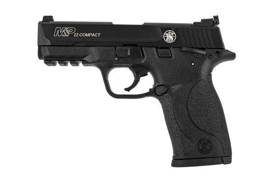 The Smith and Wesson M&P 22 Pistol features a manual thumb safety